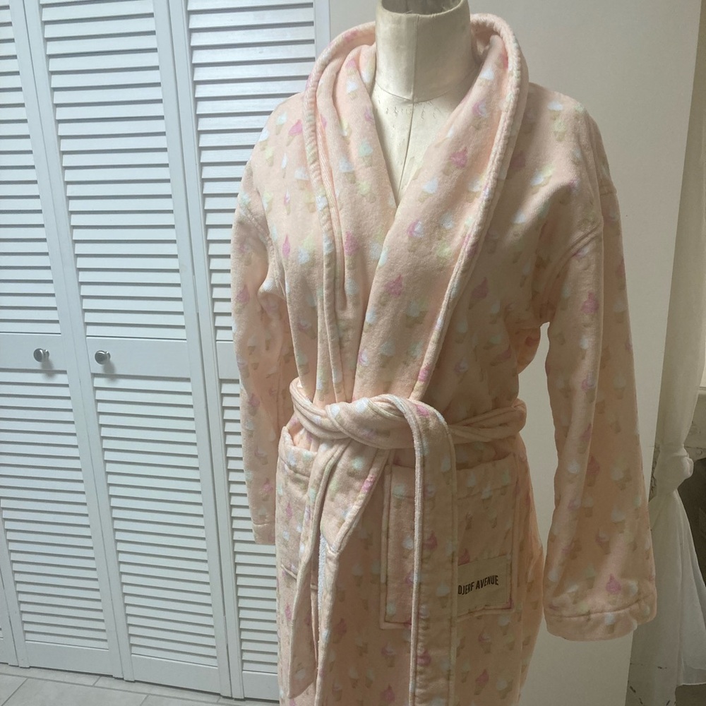 Pink Plush Robe with Belt